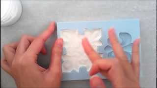 How to use a silicone Mold for fondant / gumpaste / sugar paste (using Lacupella Refined Mold)