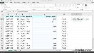 Excel Tutorial - Using ISBLANK and COUNTBLANK to check blank cells