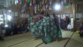 20171029藤枝市　高根白山神社　古代神楽　①三宝荒神の舞