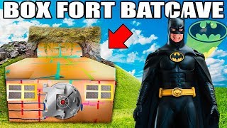 BOX FORT BATCAVE!! 📦🦇 Batman Adventure Nerf, Gadgets & More!