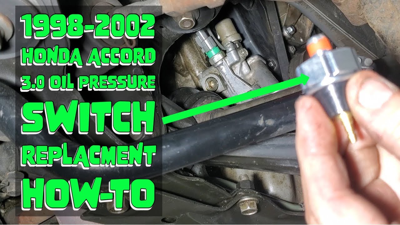 Honda Accord Oil Pressure Switch Replacement How To - YouTube