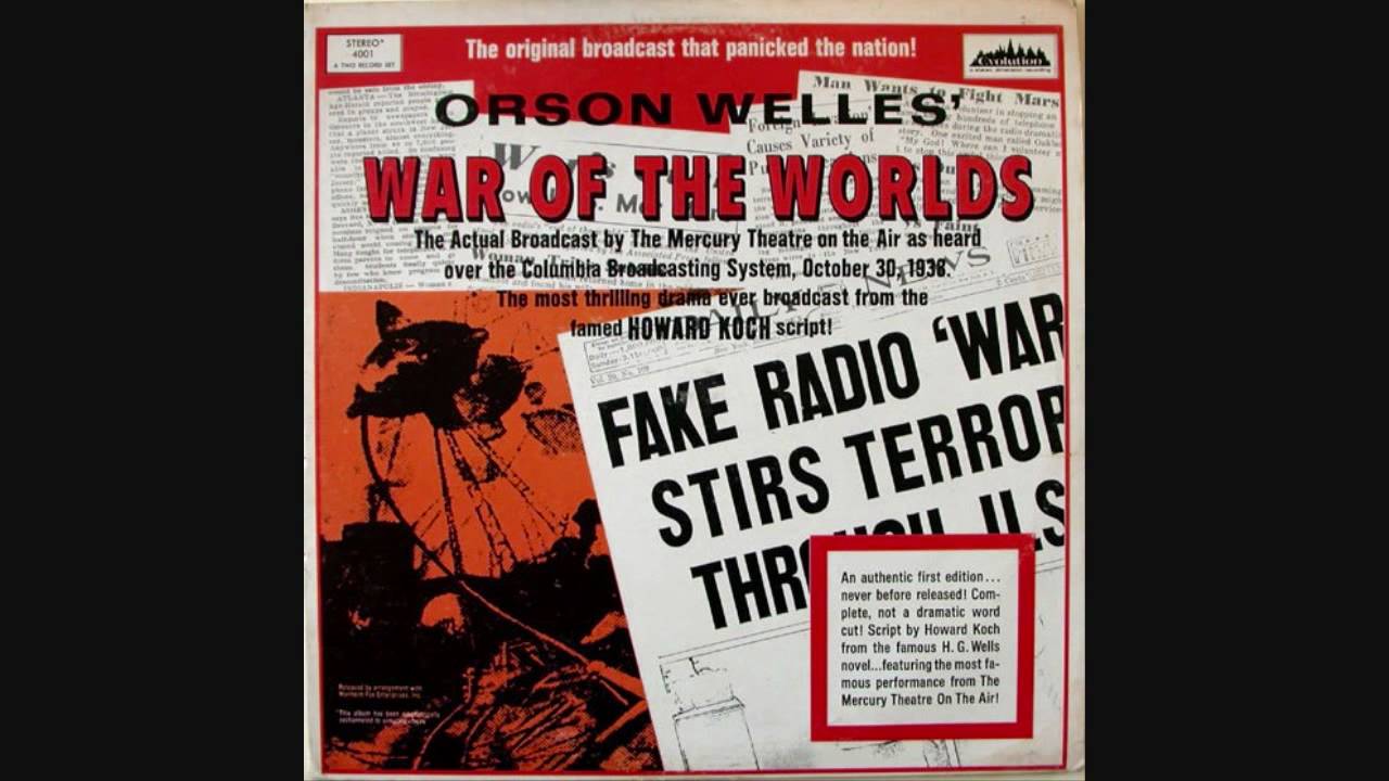 War Of The Worlds Part 1 - Orson Welles' 1938 Broadcast - YouTube