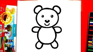 Draw a Teddy Bear easy | How to draw a Cute Teddy bear | Draw a bear easy