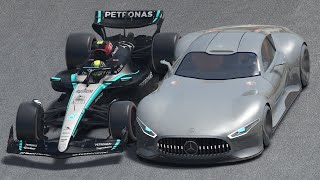 Mercedes F1 2024 vs Mercedes-Benz AMG Vision Gran Turismo at Laguna Seca