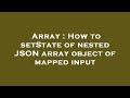 Array : How to setState of nested JSON array object of mapped input