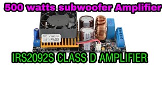 IRS2092S 500W Mono Subwoofer Digital Amplifier Class D HIFI Power Amp Board Digital Amplifier Module