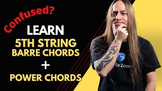 Learn How to Play 5th String Barre Chords AND Power Chords