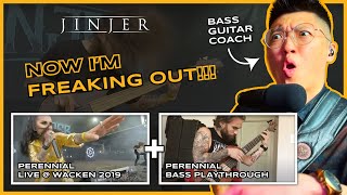2x JINJER!!! Bass Coach FIRST TIME Listening to Jinjer 'Perennial' Wacken 2019 + Bass Playthrough