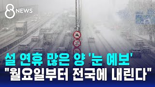 설 연휴 많은 양 '눈 예보'…\