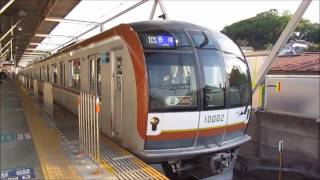 【8両編成の10000系】東京メトロ10000系10102F編成　各駅停車和光市ゆき　多摩川発車