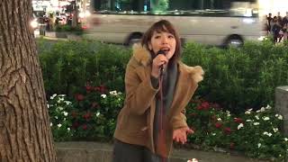 菜々『三日月(絢香)』2017.11.17 京都路上