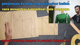 cara mengukur kerung lengan dan cara membuat pola lenganya