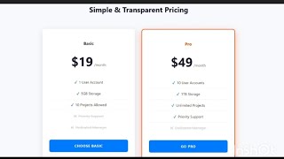 Responsive Pricing Table Using Html Css and JavaScript | @webdesign12_04