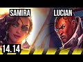 SAMIRA & Nautilus vs LUCIAN & Karma (ADC) | Quadra, 65% winrate, Legendary | VN Master | 14.14