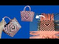 Love motif woven bag | how to weave a woven bag with a love motif ❤