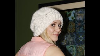 How to Knit a Slouchy Beanie Hat? ( Shortened Version )