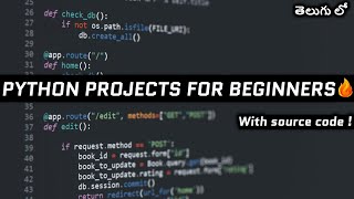 Python projects for beginners || Basic python projects || In Telugu