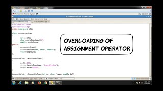 Overloading Assignment Operator | Overloading Equal to Operator | C++ Programming