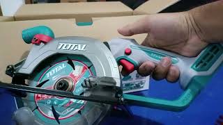 unboxing mini circular saw brand global termurah total tsli14021