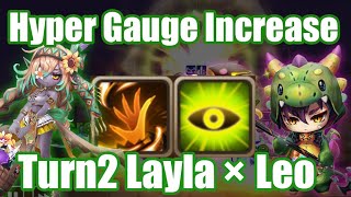 Hyper Gauge Increase Combo Turn2 Layla × Leo Debut😁😁😁【Summoners War RTA】