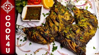 Air Fryer Green Tandoori Chicken | Hariyali Pahadi Tangdi Kebab