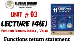 Lecture 14(E):Function Returns Result | return statement | Python functions return statement