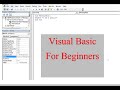 Visual Basic for Learners 1. Some basic code and commands