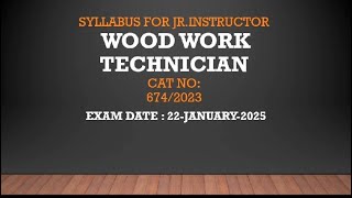 Ji wood work technician syllabus