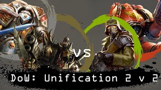 Dawn of War Unification: 2 v 2 Death Korps of Krieg, Space Marines vs Deamon Hunters, Orks