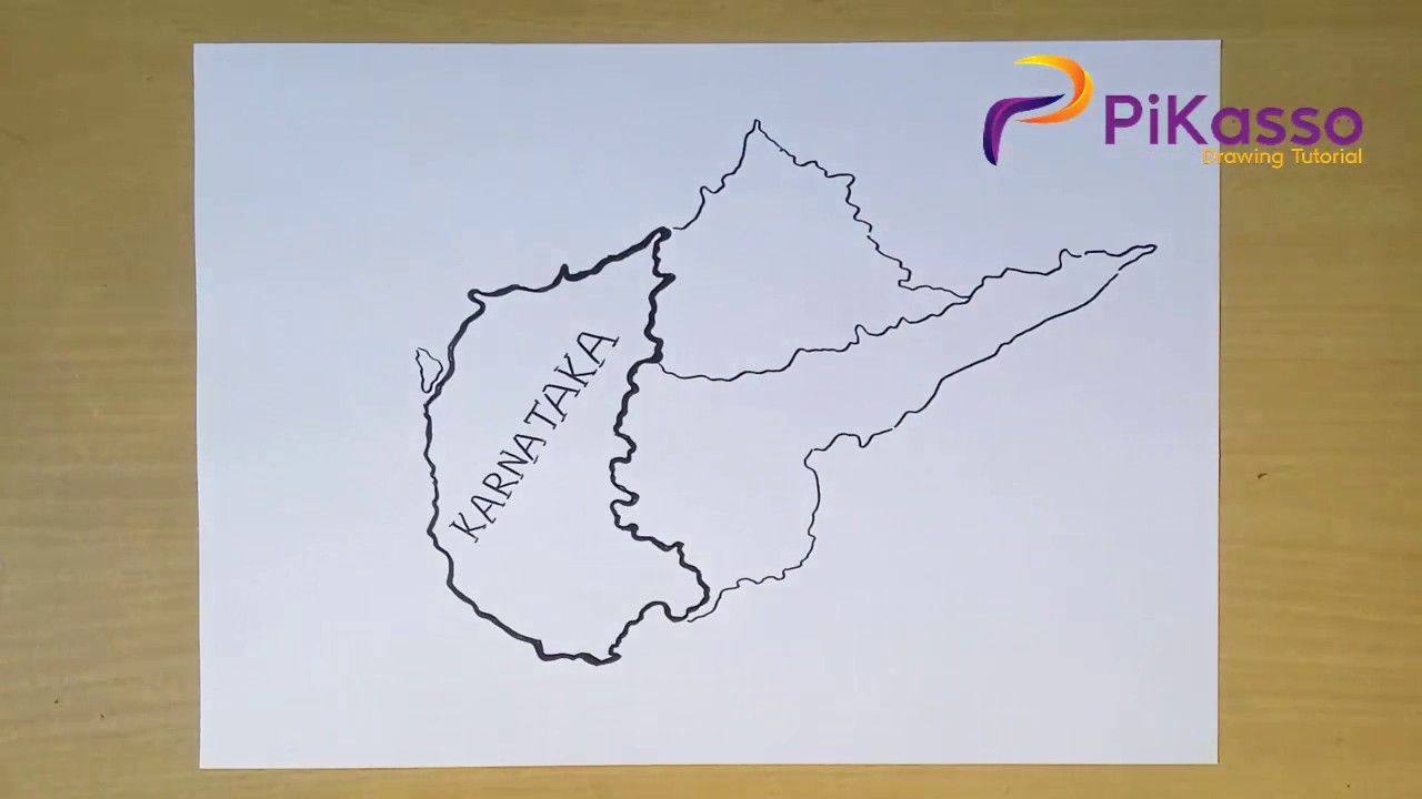 How To Draw Karnataka Map Step By Step Karnataka Map Stock Photos And ...