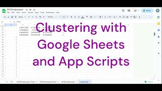 Clustering Analysis with Google Sheets and App Scripts (16:9)
