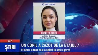 UN COPIL A CĂZUT DE LA ETAJUL 7