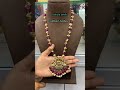 kamakshi devi haram with monalisa beads shorts pearldangling oxidisedjewellery handmade jwellery