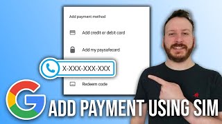 How To Add Payment Method On Google Play Using Sim