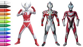 MEWARNAI ULTRAMAN KEN, ULTRAMAN X \u0026 ULTRAMAN GEED