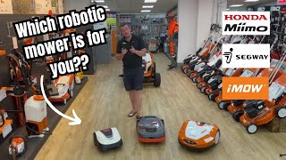 Stihl iMOW, Segway Navimow or Honda Miimo -  which robotic mower is right for you? WATCH to find out