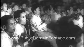 First South Vietnamese presidential election 1961 newsreel archival stock footage