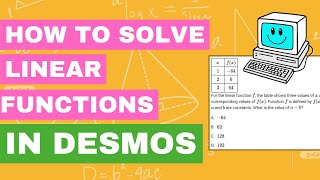 Solve Linear Functions FAST in Desmos | SAT MATH PREP