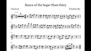 Dance of the Sugar Plum Fairy (Violin/Flute) - Sheet Music Play-Along