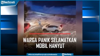 Ombak Besar Hantam Kawasan Manado Town Square, Warga Panik Selamatkan Mobil Hanyut