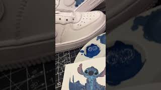 Custom Airforce 1 x STITCH ( Lilo and Stitch ) #custom #shoes #shorts #short #airforce #how