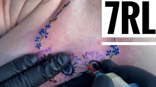 Small flowers Tattoo | 3x speed