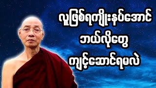 ပါချုပ်ဆရာတော်ဟောကြားတော်မူသော လူဖြစ်ရကျိုးနပ်အောင် ဘယ်လိုတွေကျင့်ဆောင်ရမလဲ