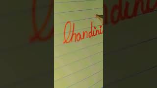 How to write chandini #calligraphy #name #nameing #shortvideo