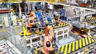 Demonstration of KUKA robot applied to automotive assemble line.