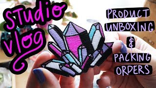 STUDIO VLOG 05: unboxing new product \u0026 packing orders