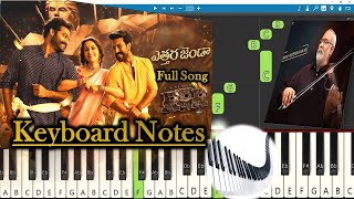Etthara Jenda Full Song Keyboard Notes | MM Keeravaani | Ram Charan | NTR | SS Rajamouli