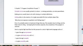 C TUTORIAL COMPILATION PROCESS FLOW