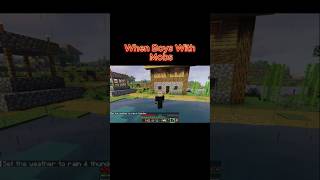 Boys Vs Girls With Mobs Moments In Minecraft World #minecraft #shortsfeed