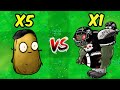 PVZ 1 Hybrid Challenge - 5 Nut Imitater VS 1 Giga Football Gargantuar - Who Will Win?